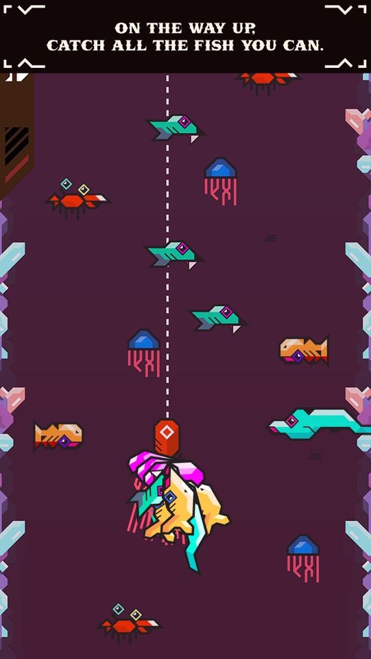 可笑的钓鱼，救赎的故事手机游戏界面设计，来源自黄蜂网https://woofeng.cn/mobile/