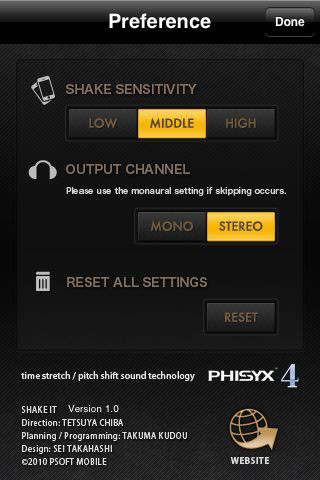 SHAKE IT DJ应用程序界面设计，来源自黄蜂网https://woofeng.cn/mobile/