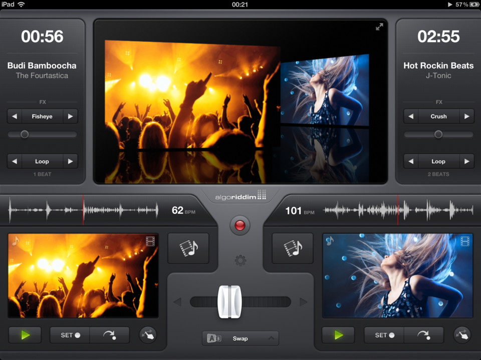 vjay音乐和视频的混搭机iPad应用界面设计，来源自黄蜂网https://woofeng.cn/ipad/