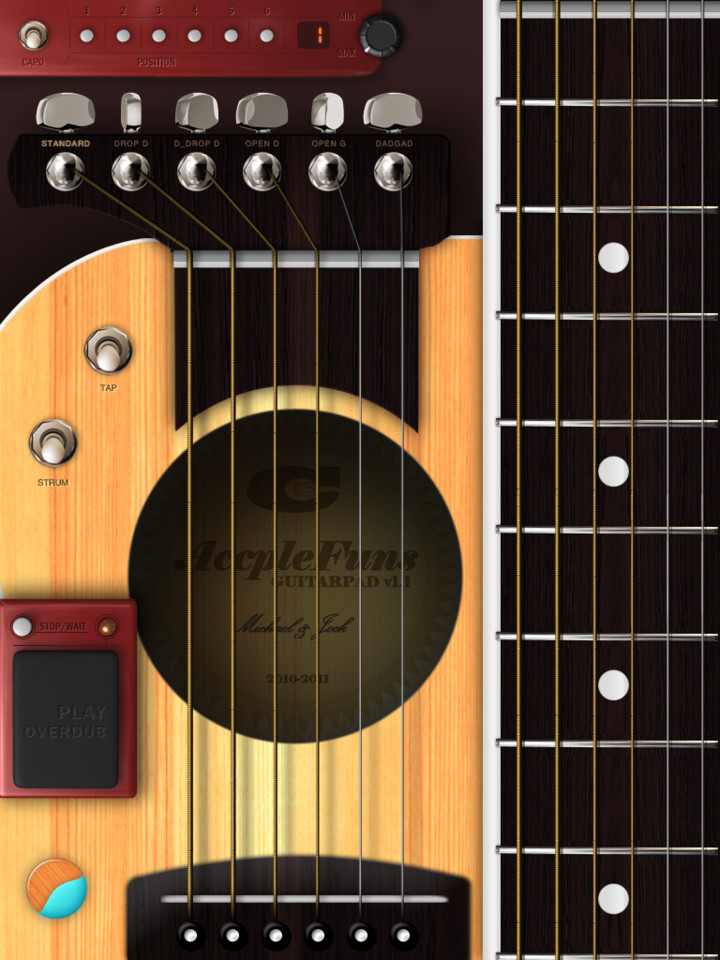 GuitarPad吉他iPad应用界面设计，来源自黄蜂网https://woofeng.cn/ipad/
