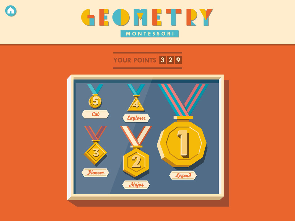 Montessori Geometry几何学习iPad应用界面设计，来源自黄蜂网https://woofeng.cn/ipad/