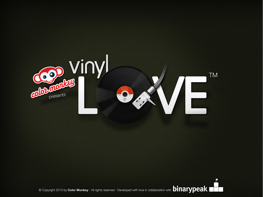 VinylLove iPad音乐应用界面设计，来源自黄蜂网https://woofeng.cn/ipad/
