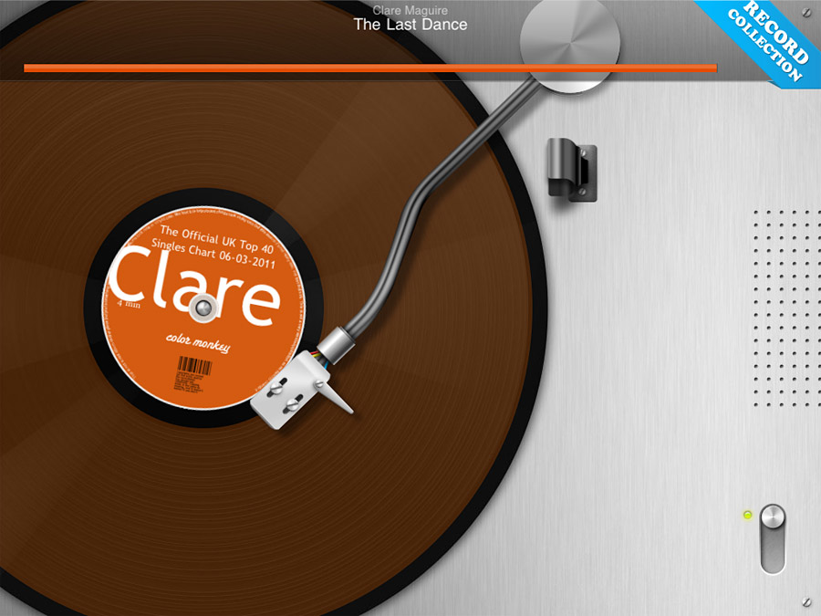 VinylLove iPad音乐应用界面设计，来源自黄蜂网https://woofeng.cn/ipad/