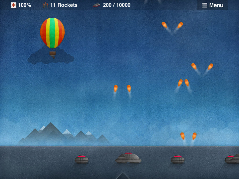 摇滚火箭iPad游戏界面设计，来源自黄蜂网https://woofeng.cn/ipad/