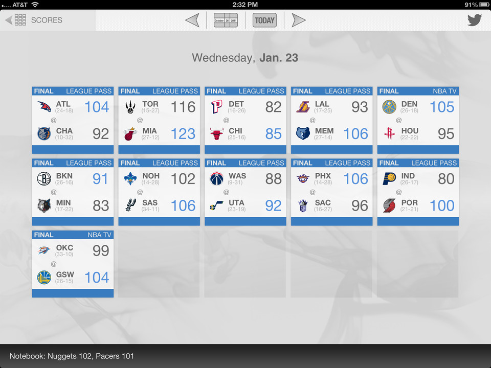 NBA赛事iPad应用界面设计，来源自黄蜂网https://woofeng.cn/ipad/