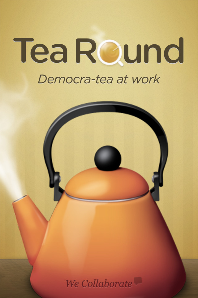 Tea Round手机应用启动界面设计，来源自黄蜂网https://woofeng.cn/mobile/