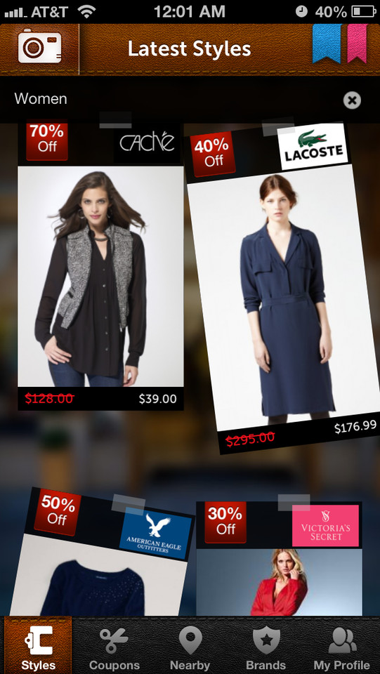 FashionClyp时尚服饰趋势风格手机应用界面设计，来源自黄蜂网https://woofeng.cn/mobile/