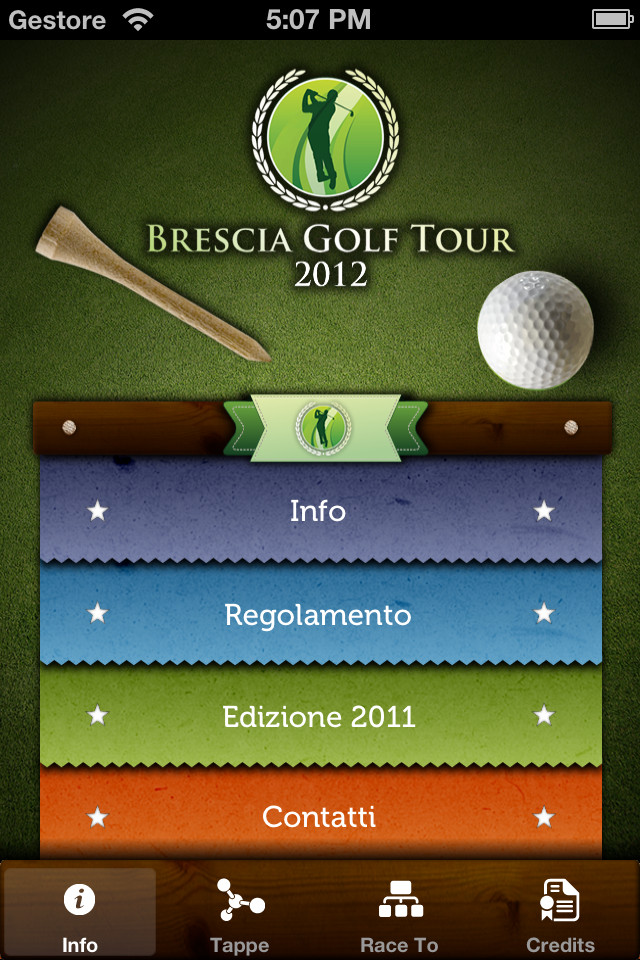 Brescia高尔夫巡回赛手机界面设计，来源自黄蜂网https://woofeng.cn/mobile/