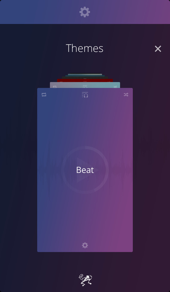 Beat音乐播放器手机界面设计，来源自黄蜂网https://woofeng.cn/mobile/