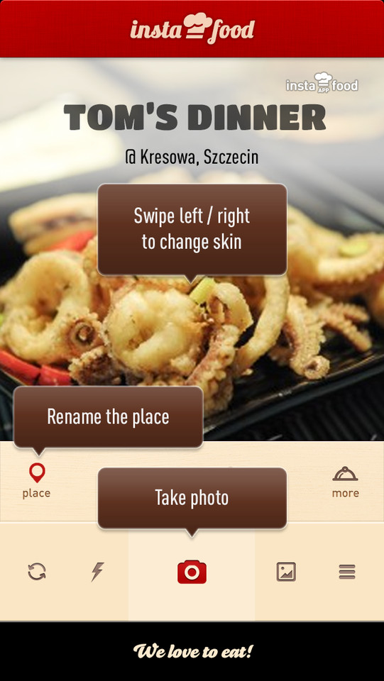 InstaFood美食分享手机应用界面设计，来源自黄蜂网https://woofeng.cn/mobile/
