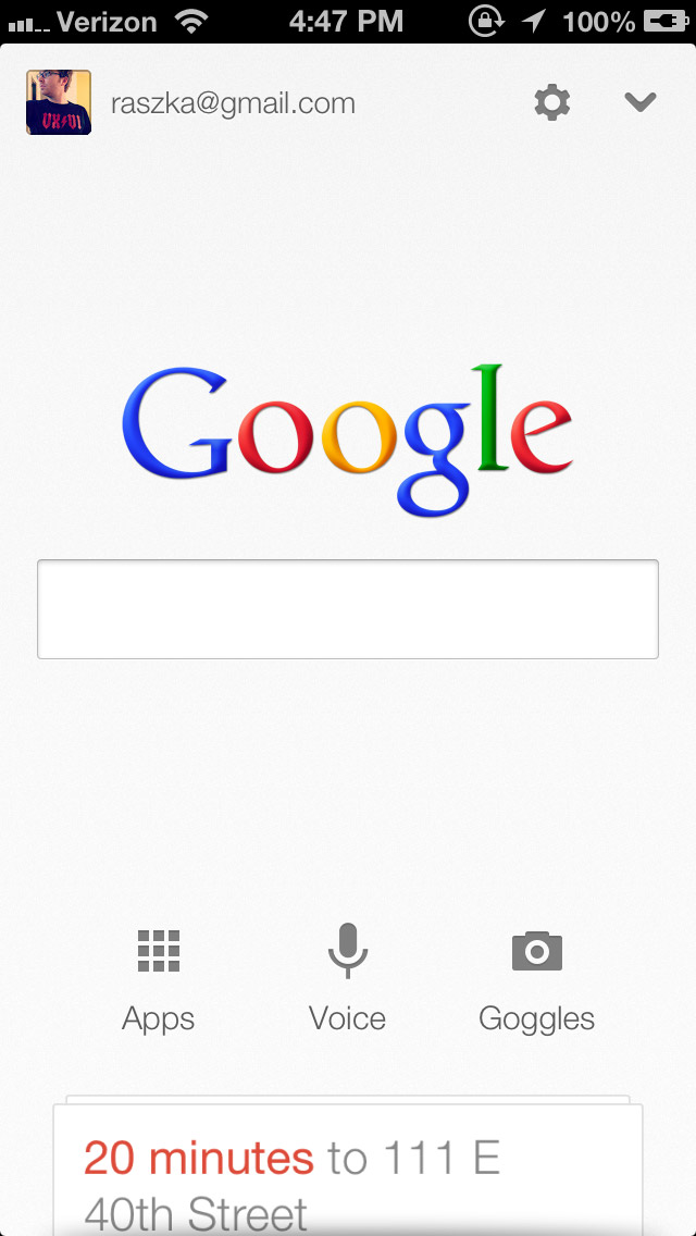 Google搜索手机应用界面设计，来源自黄蜂网https://woofeng.cn/