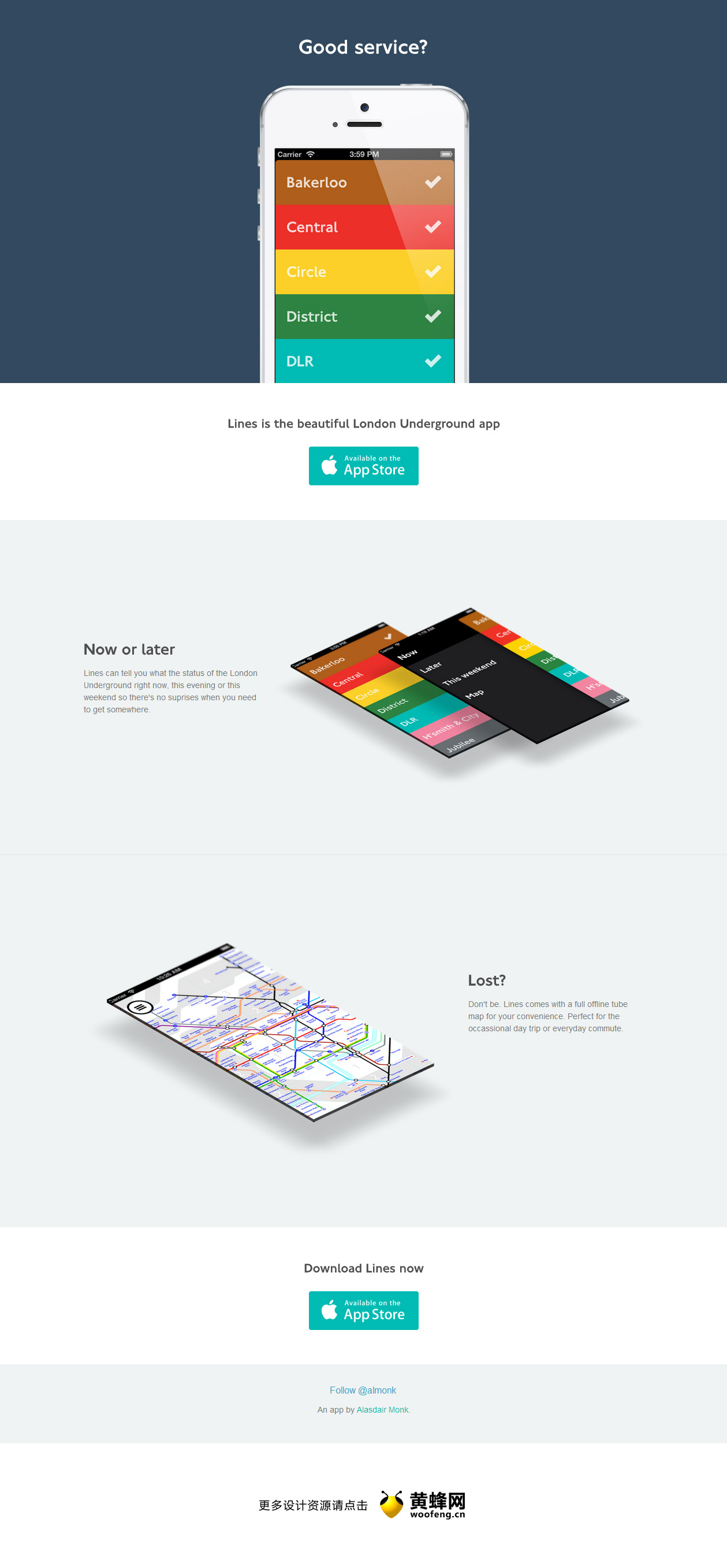 Lines伦敦地铁的应用程序，来源自黄蜂网https://woofeng.cn/
