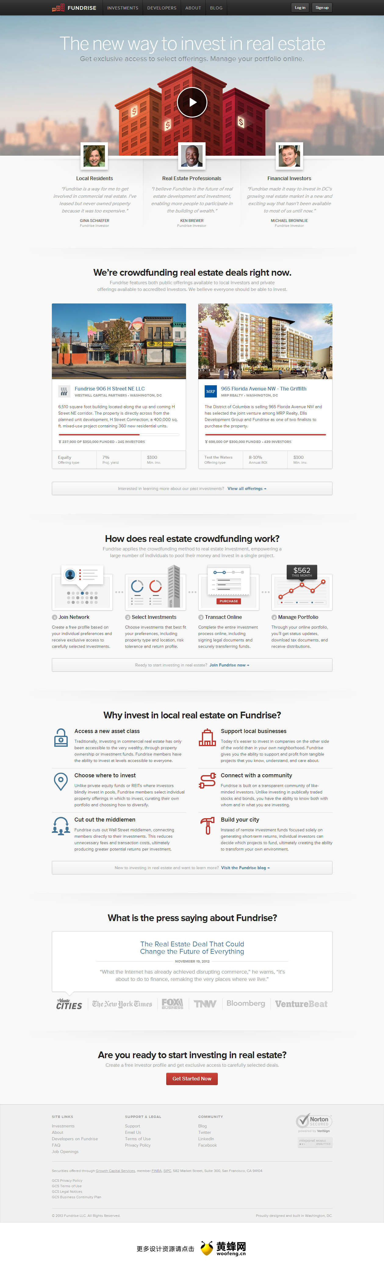 Fundrise投资平台，来源自黄蜂网https://woofeng.cn/