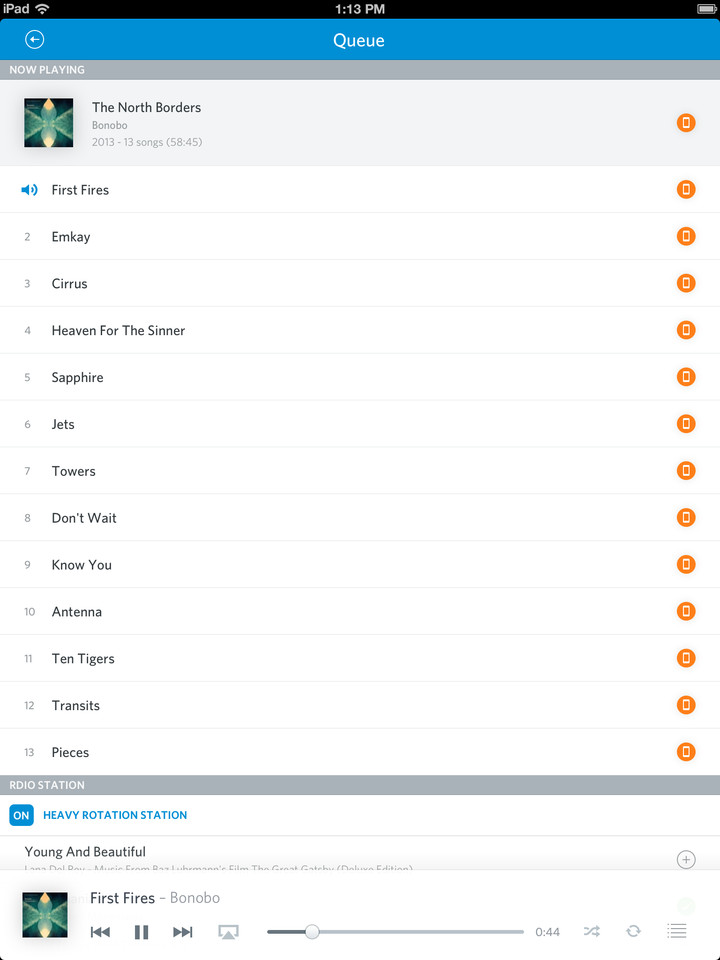 Rdio音乐应用iPad版，来源自黄蜂网https://woofeng.cn/