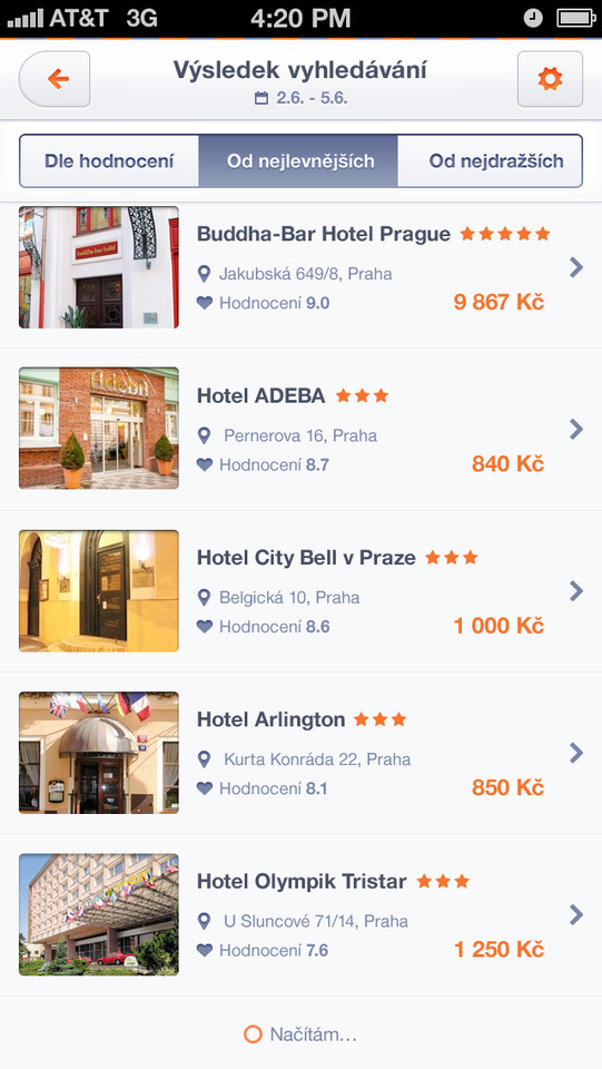 Hotel.cz酒店预订应用，来源自黄蜂网https://woofeng.cn/