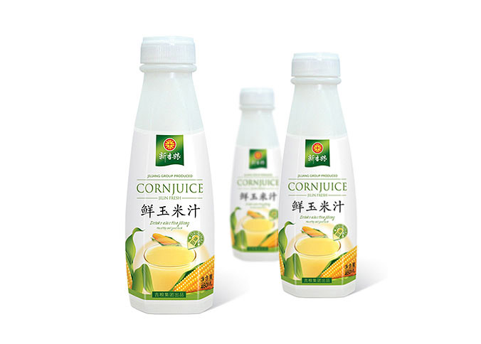 吉粮集团 鲜玉米汁包装设计欣赏，来源自黄蜂网https://woofeng.cn/