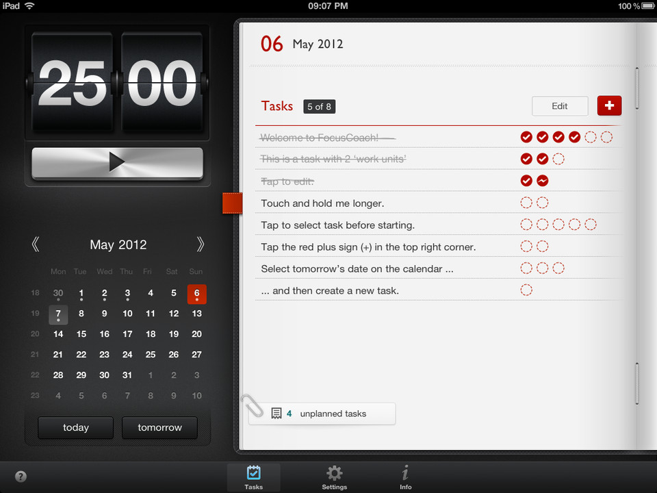 FocusCoach时间管理工具iPad应用，来源自黄蜂网https://woofeng.cn/