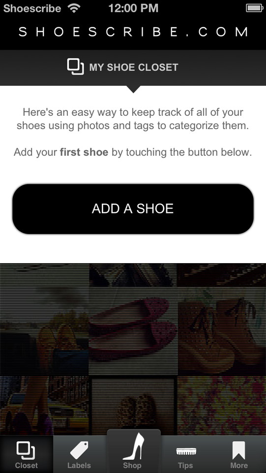 Shoescribe手机购物应用，来源自黄蜂网https://woofeng.cn/