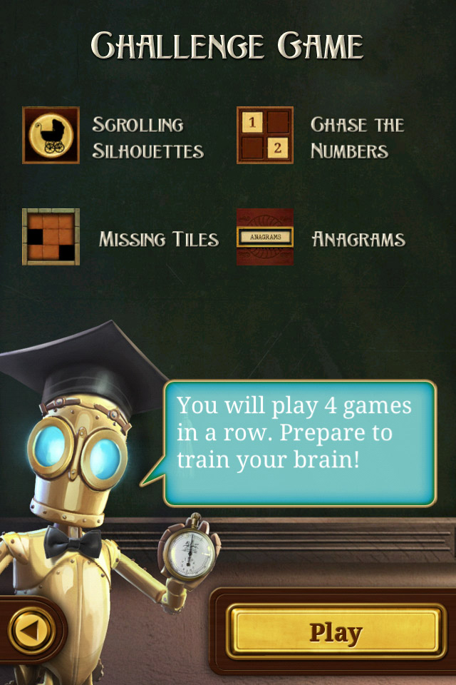 Clockwork Brain趣味拼图手机游戏界面，来源自黄蜂网https://woofeng.cn/