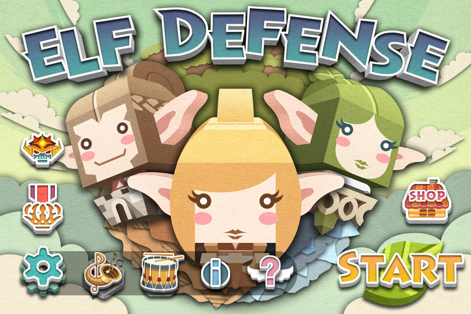 Elf Defense Eng精灵防御工程手机游戏界面，来源自黄蜂网https://woofeng.cn/