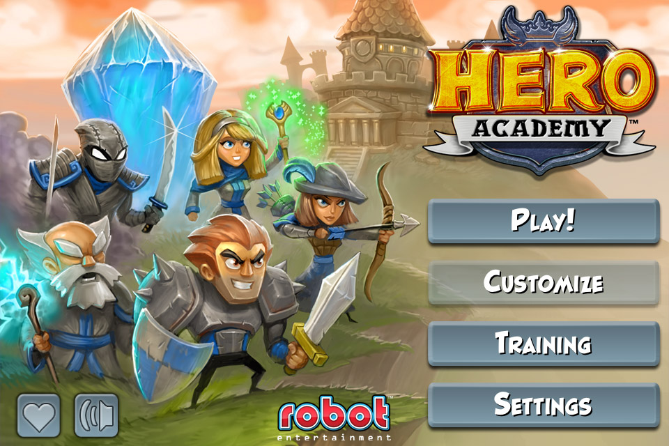 Hero Academy英雄学院手机游戏界面，来源自黄蜂网https://woofeng.cn/