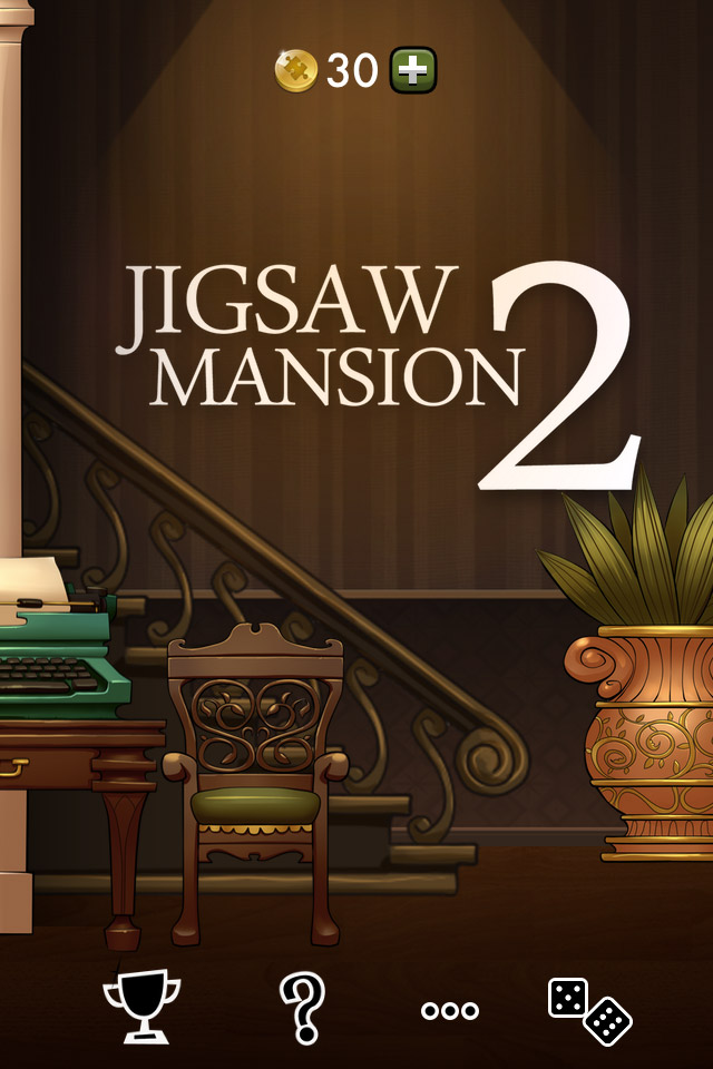 Jigsaw Mansion 2 Gold 拼图手机游戏界面，来源自黄蜂网https://woofeng.cn/