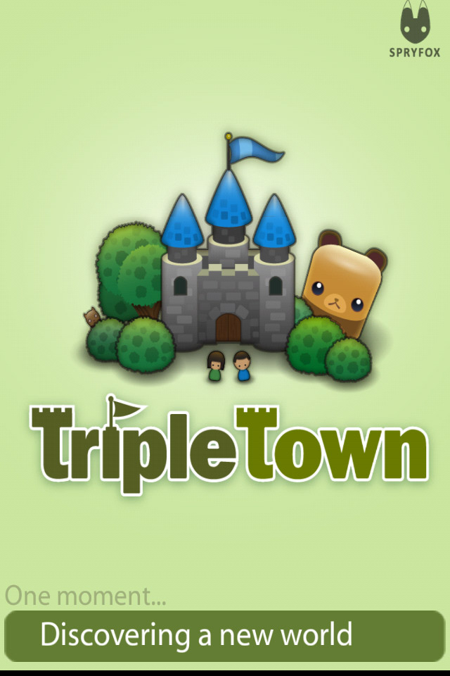 Triple Town益智手机游戏界面，来源自黄蜂网https://woofeng.cn/