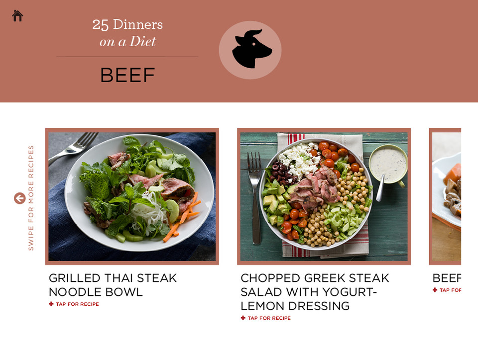 25 Dinners on a Diet iPad食谱应用，来源自黄蜂网https://woofeng.cn/