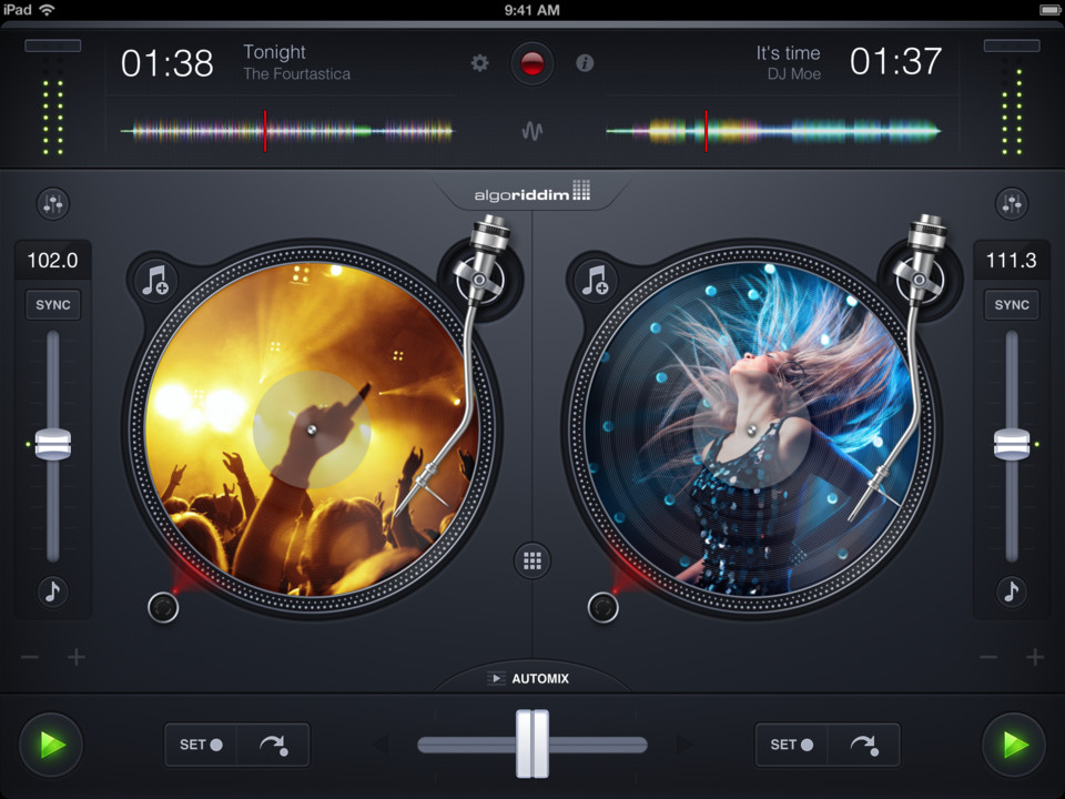 djay 2 iPad音乐应用，来源自黄蜂网https://woofeng.cn/