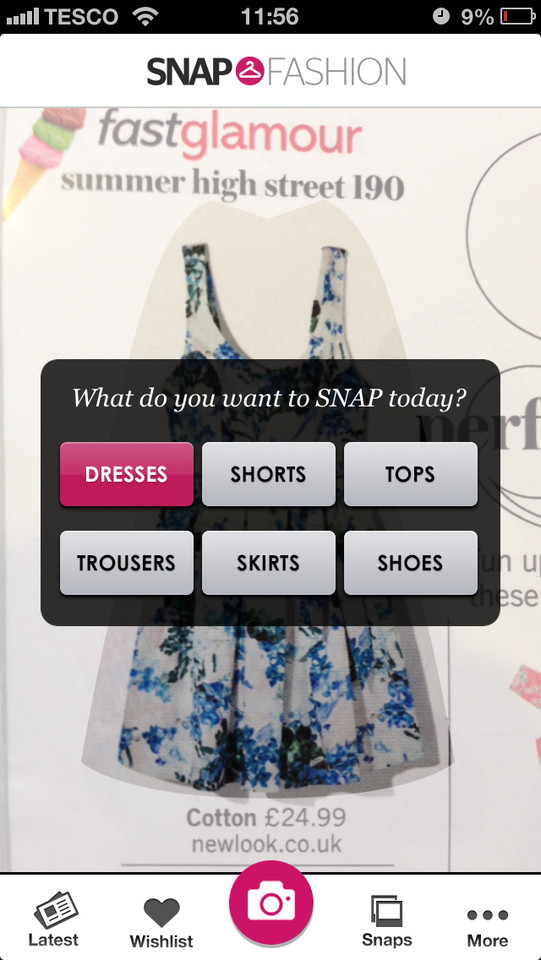 Snap Fashion时尚购物应用，来源自黄蜂网https://woofeng.cn/